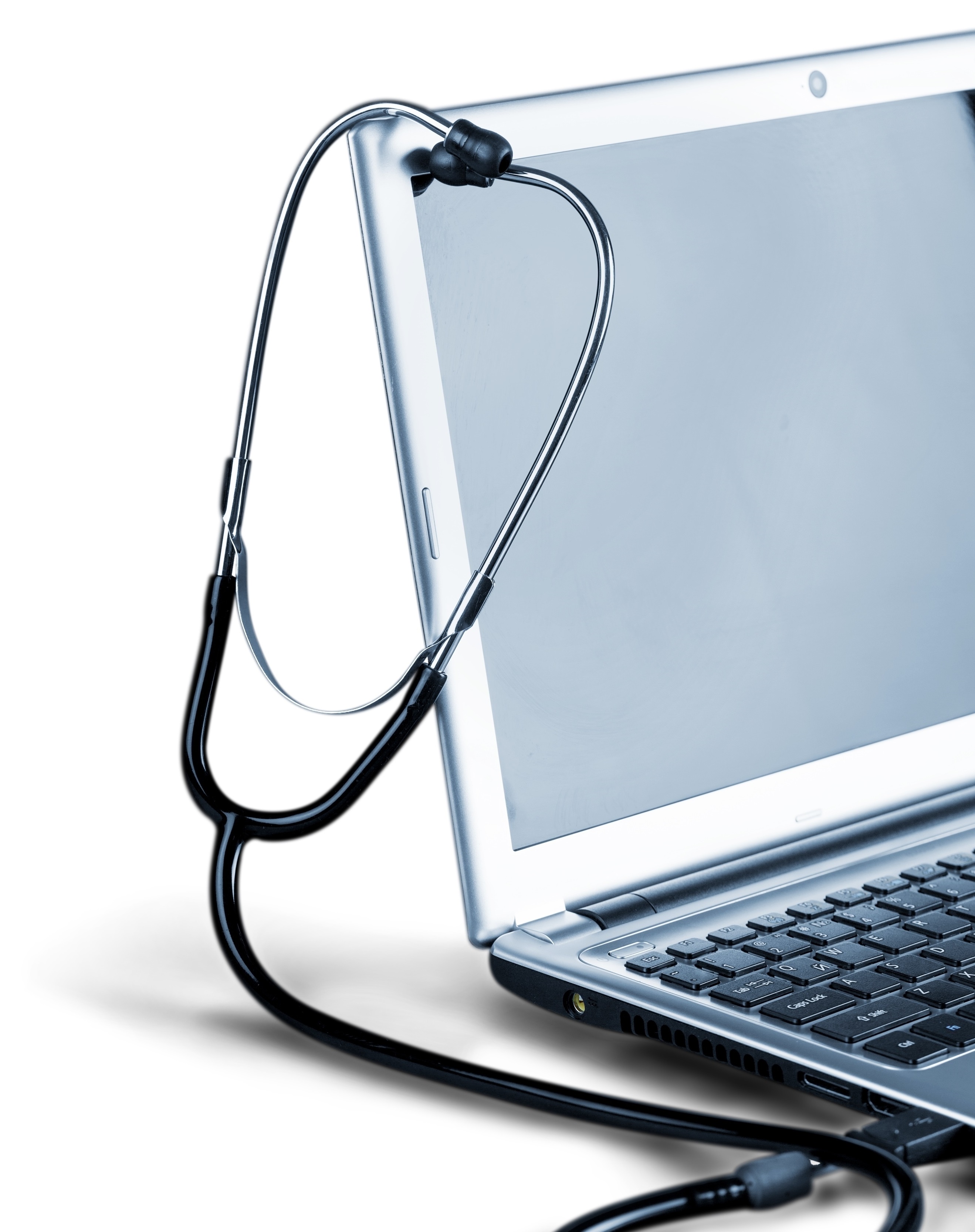 Laptop and Stethoscope